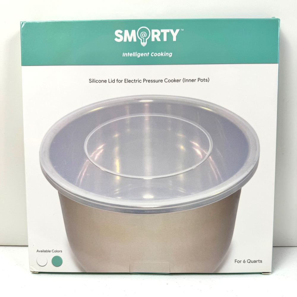 Smarty Silicone Lid for Electric Pressure Cooker 6 Quart Clear, NEW